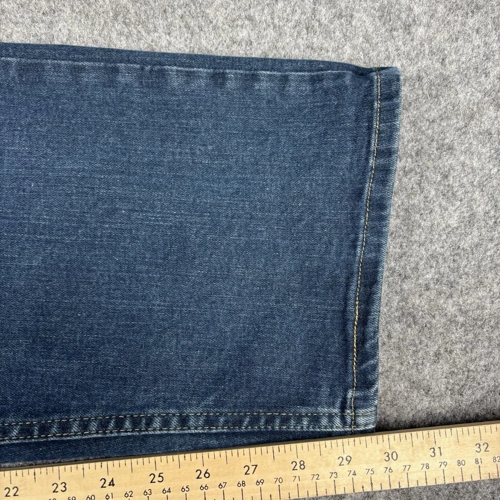 Wrangler Performance Series Jeans Mens 40x30 Dark Wash Straight Leg Stretch Blue